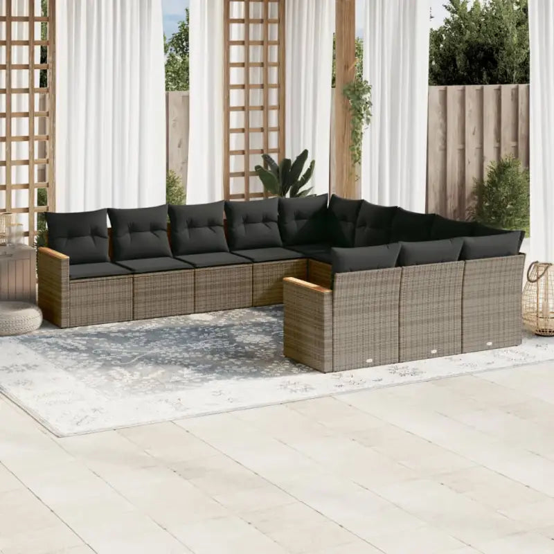 Zwart materiaal loungeset met gepoedercoat staal en waterdichte tas - Grijs / Zonder tafel - Tuinsets