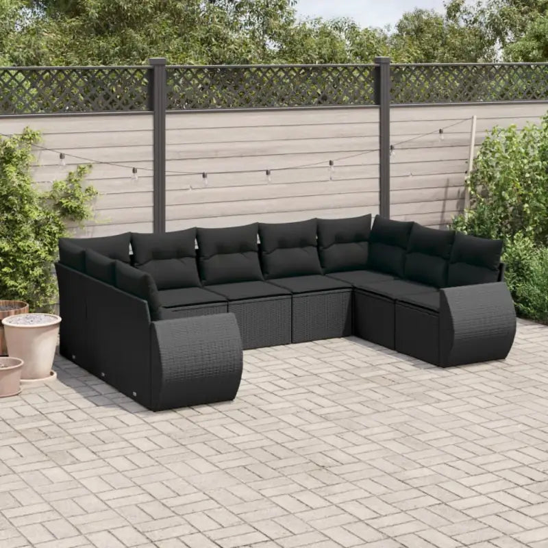 Zwart materiaal loungeset met gepoedercoat staal en waterdichte tas - Tuinsets