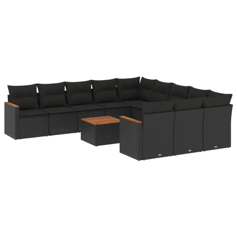 Zwart materiaal loungeset met gepoedercoat staal en waterdichte tas - Tuinsets