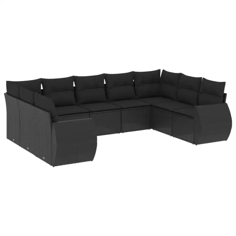 Zwart materiaal loungeset met gepoedercoat staal en waterdichte tas - Tuinsets