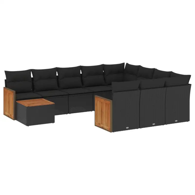 Zwart materiaal loungeset met gepoedercoat staal en waterdichte zak - Tuinsets