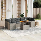 Zwart materiaal loungeset met gepoedercoat staal voor buiten comfortabel genieten - Grijs / zonder opbergruimte