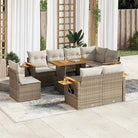 Zwart materiaal loungeset met gepoedercoat staal voor buitencomfort - beige en crèmekleurig / met opbergruimte