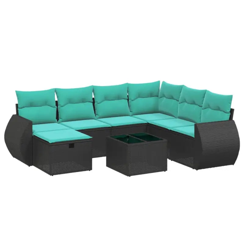 Zwart materiaal loungeset met gepoedercoat staal voor buitenplezier - Tuinsets