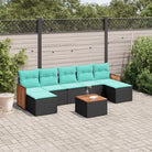 Zwart materiaal loungeset met gepoedercoat staal voor buitenplezier - Tuinsets