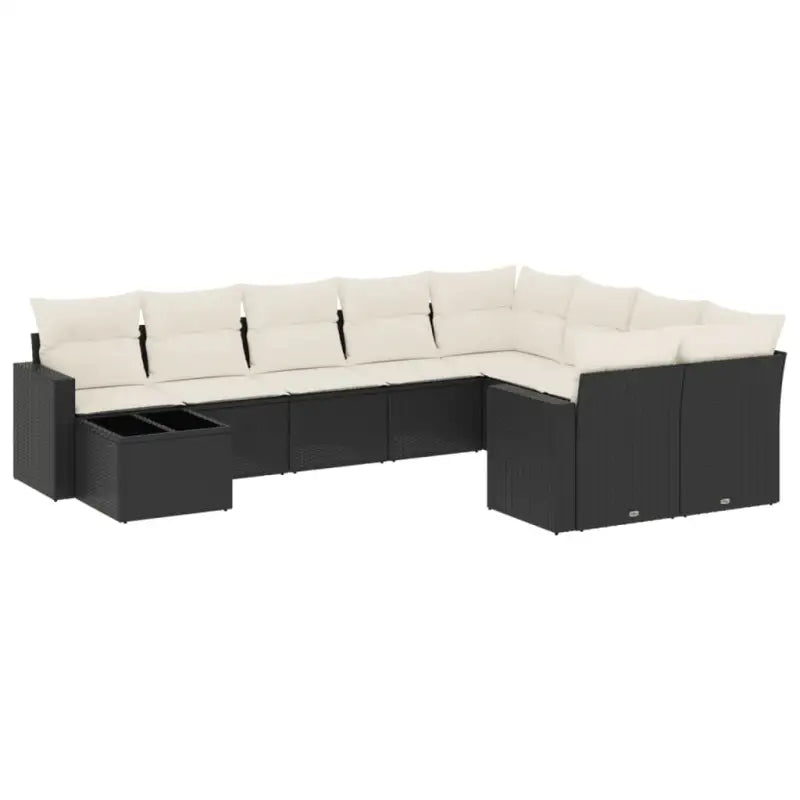 Zwart materiaal loungeset met gepoedercoat staal voor buitenplezier - Tuinsets