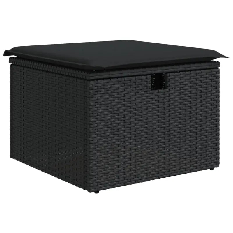 Zwart materiaal loungeset met gepoedercoat staal voor jouw tuin of terras - Tuinsets