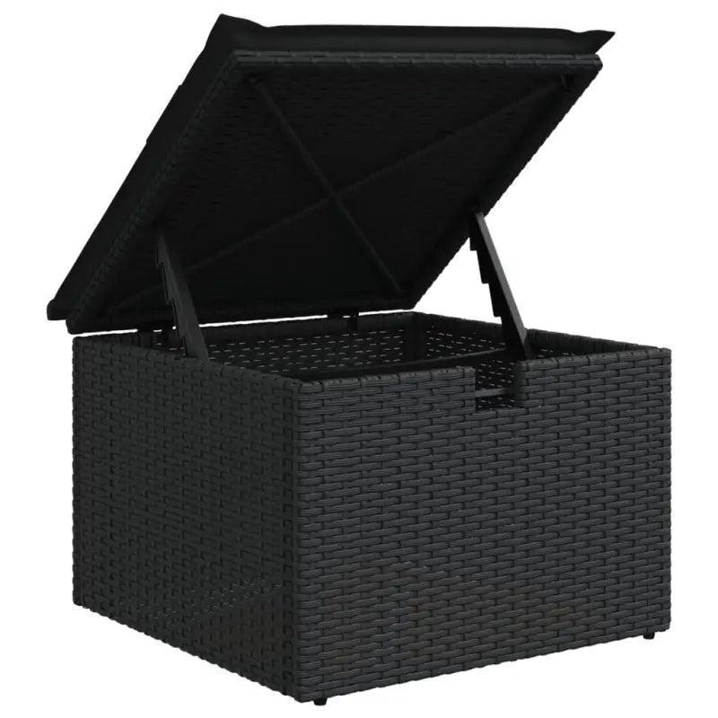Zwart materiaal loungeset met gepoedercoat staal voor jouw tuin of terras - Tuinsets