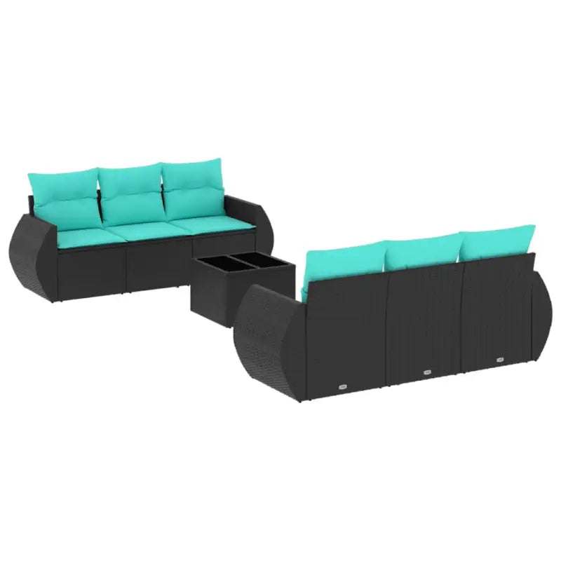 Zwart materiaal loungeset met gepoedercoat staal voor jouw tuin of terras - Tuinsets