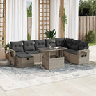 Zwart materiaal loungeset met gepoedercoat staal voor jouw tuin of terras - Lichtgrijs / zonder opbergruimte - Tuinsets