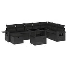 Zwart materiaal loungeset met gepoedercoat staal voor jouw tuin of terras - Tuinsets