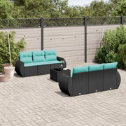 Zwart materiaal loungeset met gepoedercoat staal voor jouw tuin of terras - Tuinsets