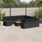 Zwart materiaal loungeset met gepoedercoat staal voor jouw tuin of terras - Tuinsets
