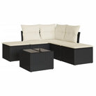 Zwart materiaal loungeset met gepoedercoat staal voor tuin en terras - Tuinsets