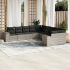 Zwart materiaal loungeset met gepoedercoat staal voor tuin en terras - Lichtgrijs en donkergrijs / Zonder tafel