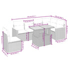 Zwart materiaal loungeset met gepoedercoat staal voor tuin of terras - Tuinsets
