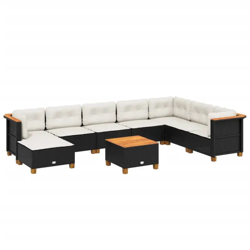 Zwart materiaal loungeset met natuurlijke olieafwerking en ideale afmetingen - Tuinsets