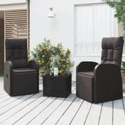 Zwart materiaal loungeset met poly rattan en gehard glas voor tuin - Tuinsets