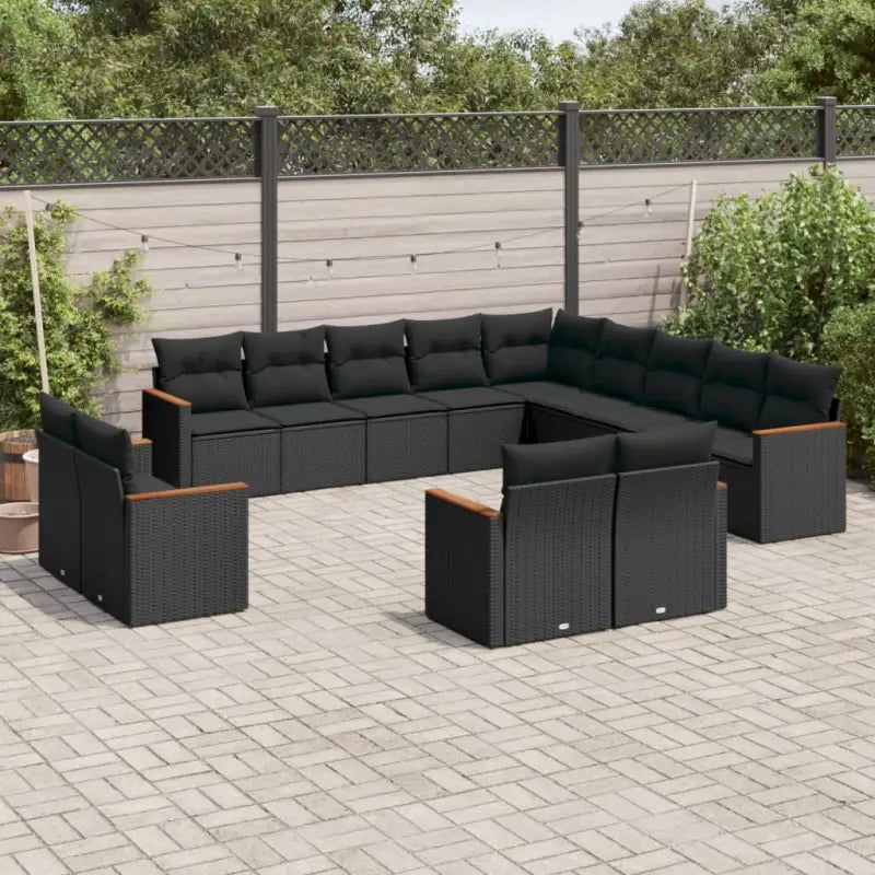 Zwart materiaal loungeset met waterdichte tas en gepoedercoat staal - Tuinsets