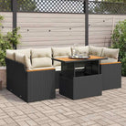 Zwart materiaal loungeset met waterdichte tas en gepoedercoat staal - Zwart en crème / met opbergruimte - Tuinsets
