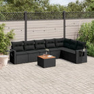 Zwart materiaal loungeset met waterdichte tas en gepoedercoat staal - Tuinsets