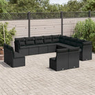 Zwart materiaal Loungeset met waterdichte tas en gepoedercoat staal - Zwart / Zonder tafel - Tuinsets