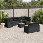 Zwart materiaal loungeset met waterdichte tas en gepoedercoat staal - Zwart / Met tafel - Tuinsets