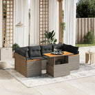 Zwart materiaal loungeset met waterdichte tas en gepoedercoat staal - Grijs / zonder opbergruimte - Tuinsets