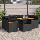 Zwart materiaal loungeset met waterdichte tas en gepoedercoat staal - Zwart / met opbergruimte - Tuinsets