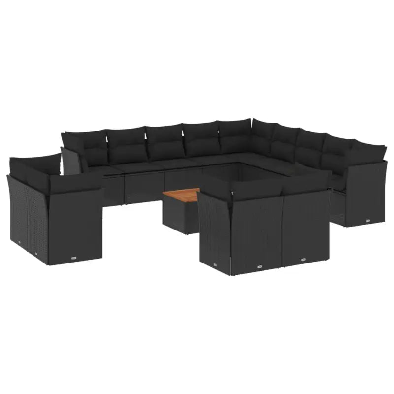 Zwart materiaal loungeset met waterdichte tas en gepoedercoat staal - Tuinsets