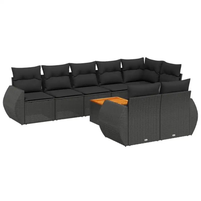 Zwart materiaal loungeset met waterdichte tas en gepoedercoated staal - Tuinsets