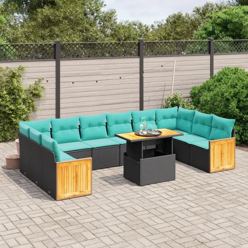 Zwart materiaal loungeset van gepoedercoat staal met comfortabele afmetingen - Tuinsets
