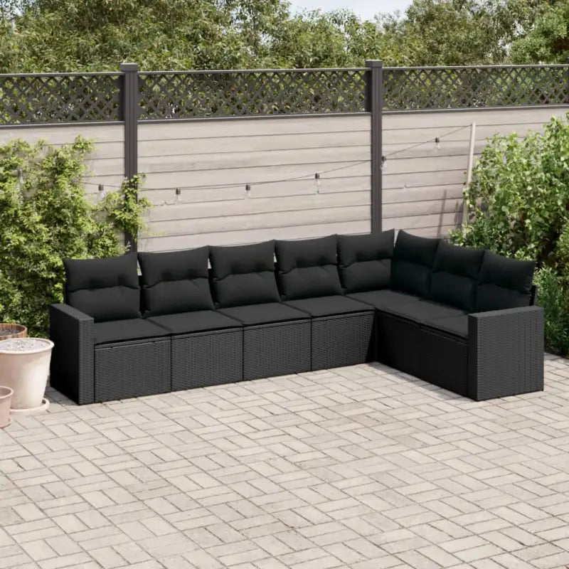 Zwart materiaal loungeset van gepoedercoat staal met ideale afmetingen - Zwart / Zonder tafel - Tuinsets