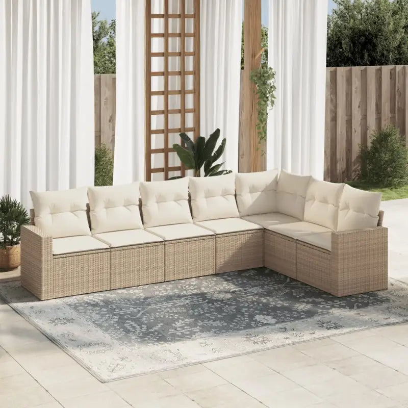Zwart materiaal loungeset van gepoedercoat staal met ideale afmetingen - beige en crèmekleurig / Zonder tafel - Tuinsets