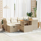 Zwart materiaal loungeset van gepoedercoat staal met perfecte afmetingen - beige en crèmekleurig / met opbergruimte