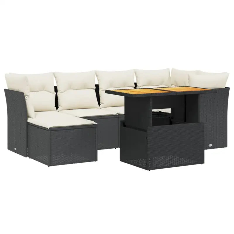 Zwart materiaal loungeset van gepoedercoat staal met perfecte afmetingen - Tuinsets