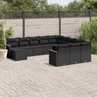 Zwart materiaal loungeset van gepoedercoat staal met uitgebreide afmetingen - Zwart / Zonder tafel - Tuinsets
