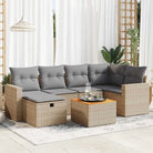 Zwart materiaal loungeset van gepoedercoat staal voor buiten gemak - Beige en grijs / met opbergruimte - Tuinsets