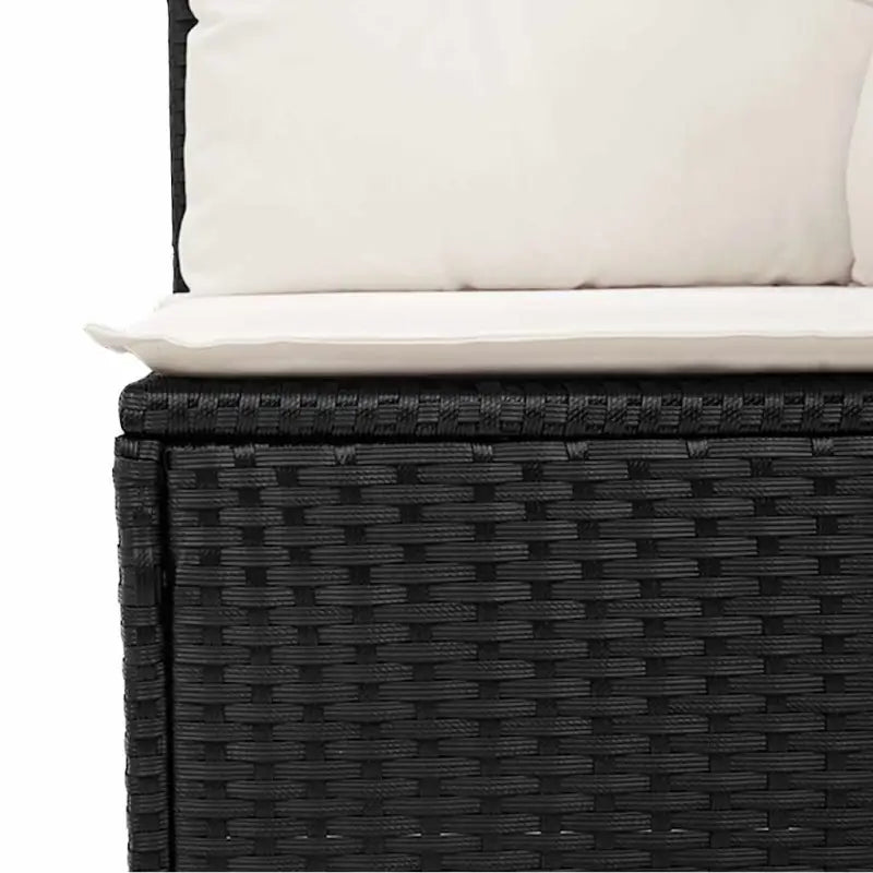 Zwart materiaal loungeset van gepoedercoat staal voor buitenplezier - Tuinsets