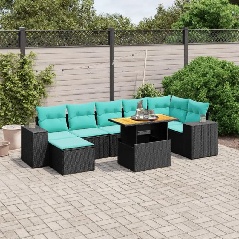 Zwart materiaal loungeset van gepoedercoat staal voor buitenplezier - Tuinsets