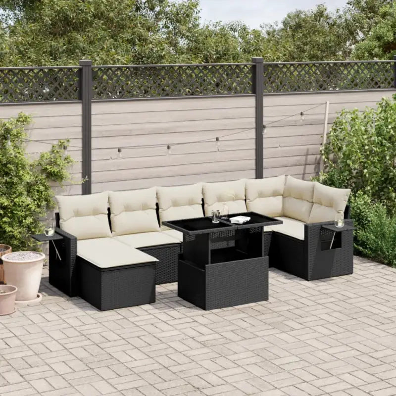 Zwart materiaal loungeset van gepoedercoat staal voor buitenruimte - Tuinsets