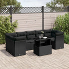Zwart materiaal loungeset van gepoedercoat staal voor je tuin of terras - Zwart / zonder opbergruimte - Tuinsets