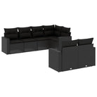 Zwart materiaal loungeset van gepoedercoat staal voor je tuin of terras - Tuinsets