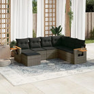 Zwart materiaal loungeset van gepoedercoat staal voor je tuin of terras - Grijs / Zonder tafel - Tuinsets