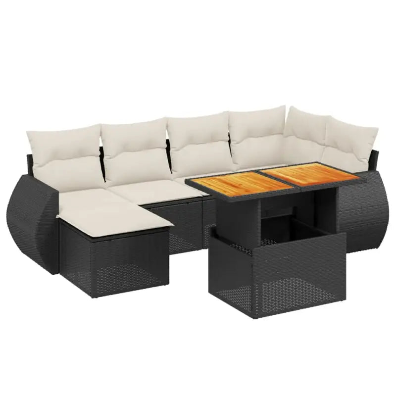 Zwart materiaal loungeset van gepoedercoat staal voor je tuin of terras - Tuinsets