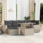 Zwart materiaal loungeset van gepoedercoat staal voor je tuin of terras - Lichtgrijs / zonder opbergruimte - Tuinsets