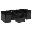 Zwart materiaal loungeset van gepoedercoat staal voor je tuin of terras - Tuinsets