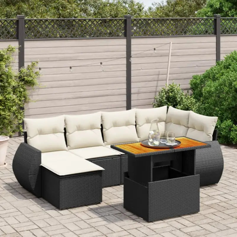 Zwart materiaal loungeset van gepoedercoat staal voor je tuin of terras - Tuinsets