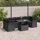 Zwart materiaal loungeset van gepoedercoat staal voor je tuin of terras - Zwart / met opbergruimte - Tuinsets