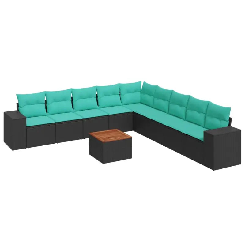 Zwart materiaal loungeset van gepoedercoat staal voor jouw tuin of terras - Tuinsets